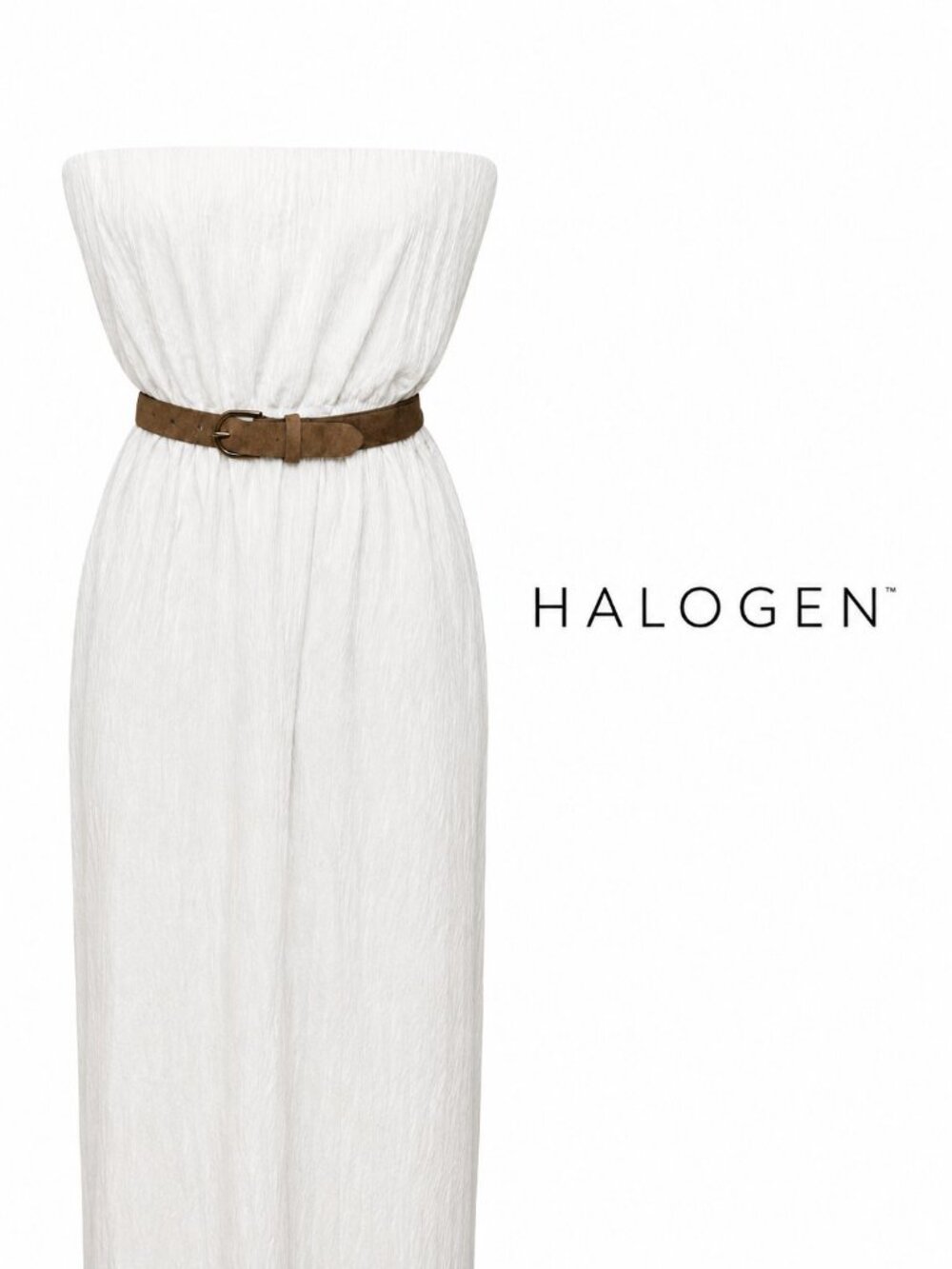 HALOGEN Brown Leather Belt